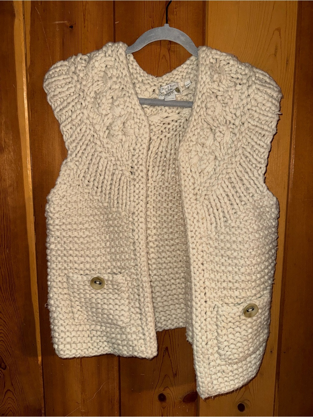 Hand Knit by Dollie Chunky Sweater Vest – XS/S